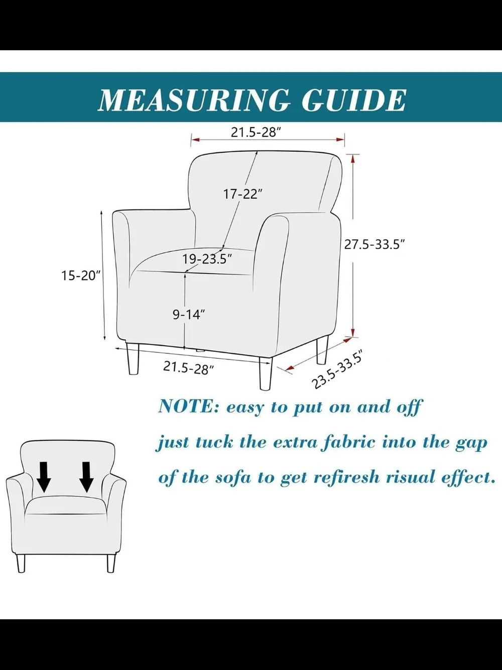Gray Accent Armchair Cover - Stylish Home Accent Chair Cover